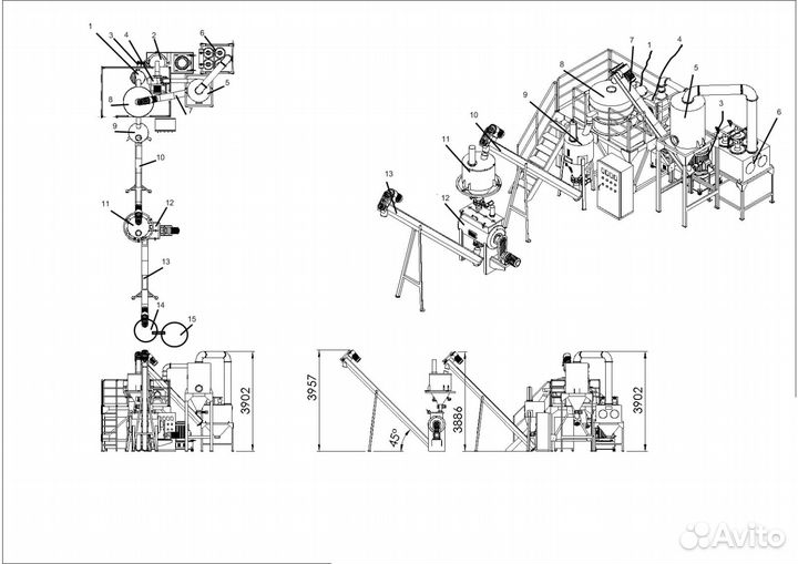 Мельница полимеров Avalong CL-V1200 (Дробилка)