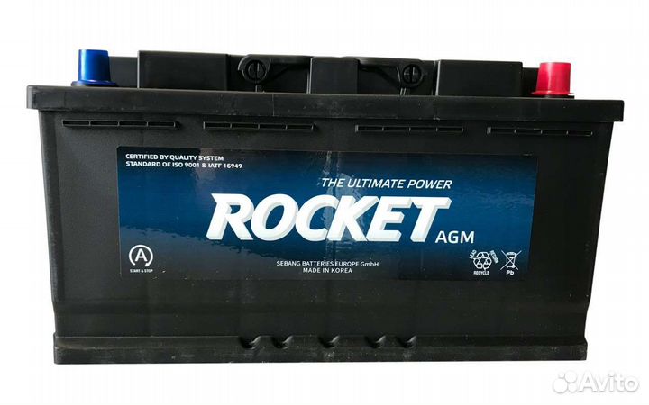 Акб AGM Rocket 95ач 850А Gel BMW Start Stop