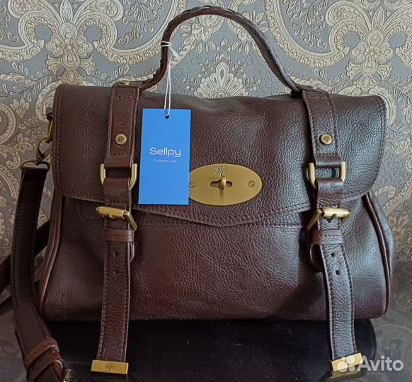 Кожаная сумка в стиле Mulberry