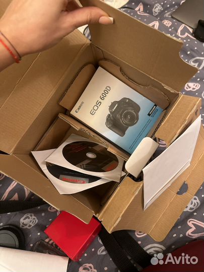 Фотоаппарат canon eos 600d с чехлом в коробке
