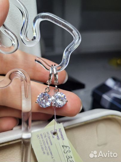 Серьги с кристалами swarovski