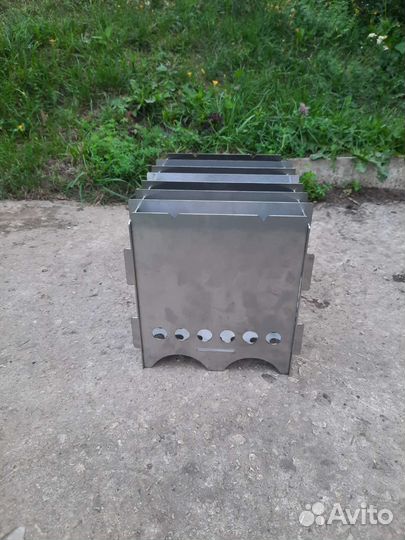Печка-щепочница из нержавейки 1.5 мм