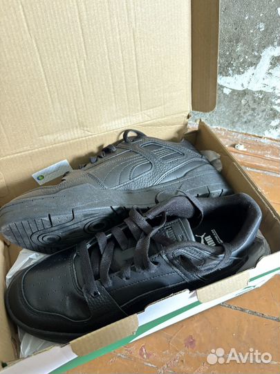 Мужские кроссовки puma черные Slipstream leather