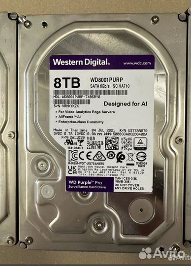 Жесткий диск WesternDigital WDPurple 8TB (WD82purz