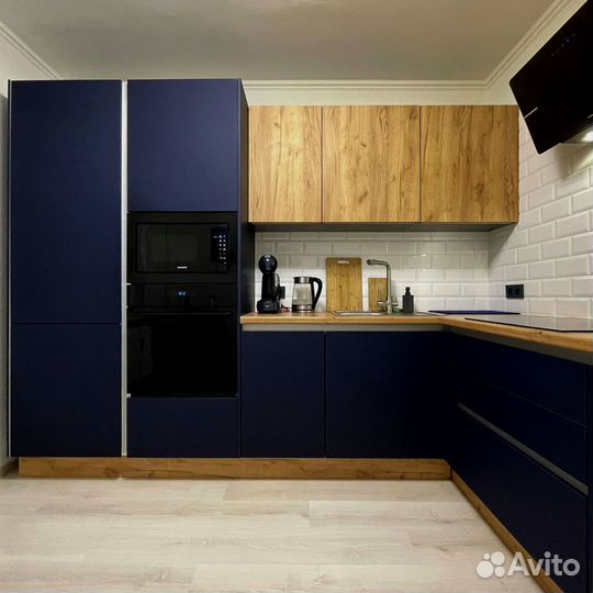Угловая кухня с мдф фасадами