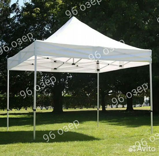 Шатер тент гармошка 3 на 3 белый люкс плюс