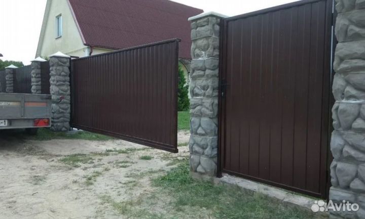 Ворота откатные металлические профессионально