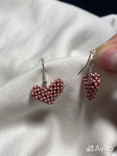 Серьги из бисера ручной работы