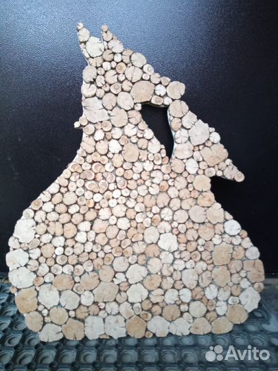 Панно можжевеловое в интерьер бани, предбанника