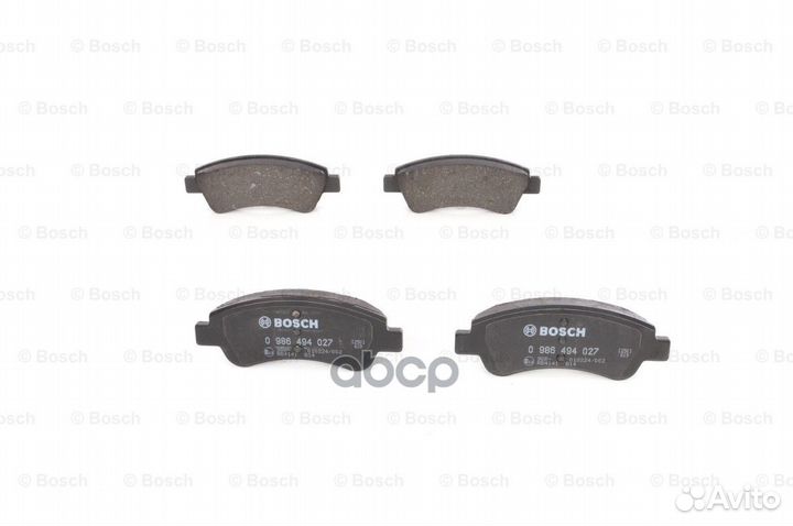 Колодки тормозные дисковые перед 0986494027 Bosch