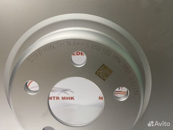 Диск тормозной L/R BMW 34116860919/34116860919