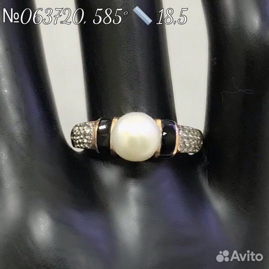 Кольцо золото 585 пробы размер 18,5 №063720