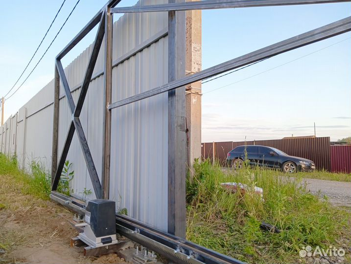 Откатные ворота под ключ с установкой