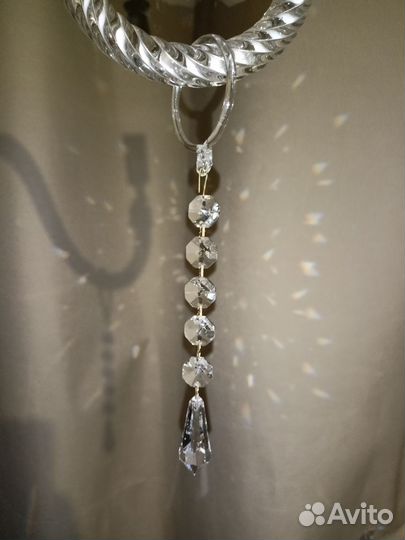 Хрустальные подвески редкие Чехия на рожок