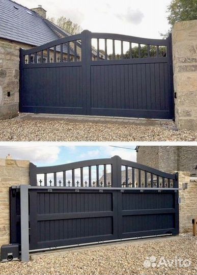 Откатные ворота с установкой