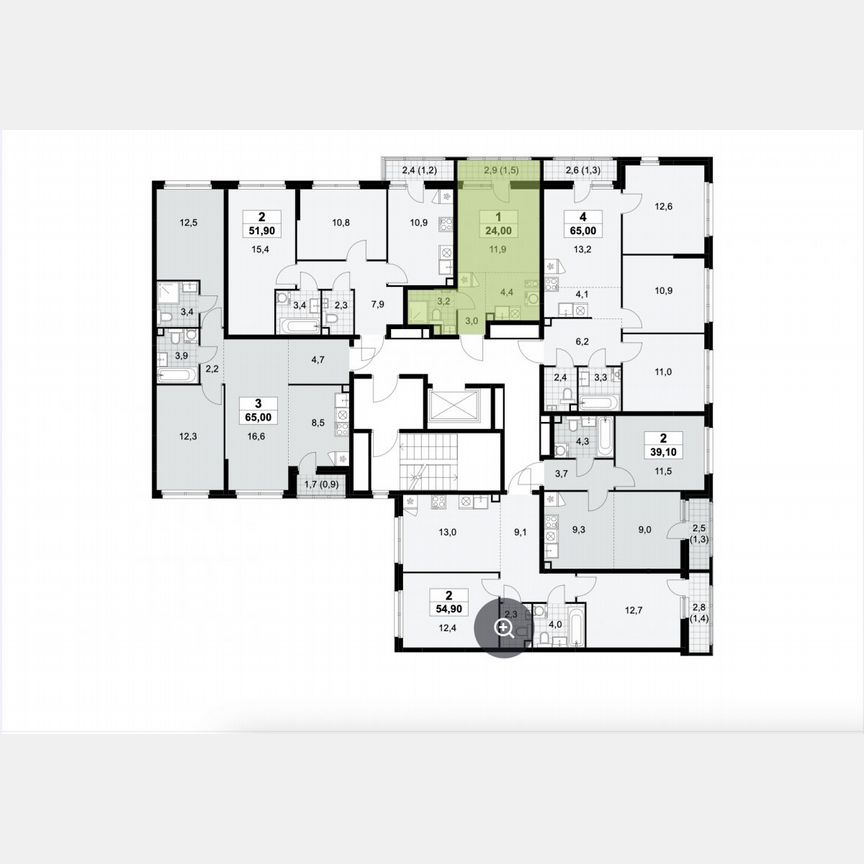 1-к. квартира, 24 м², 2/9 эт.