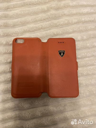 Чехлы -книжка на iPhone 5. Lamborghini. Кожаные