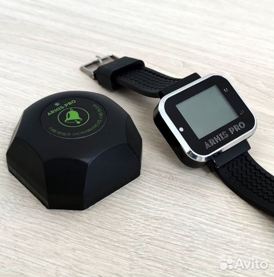 Кнопка вызова официанта модель Бургер с часами