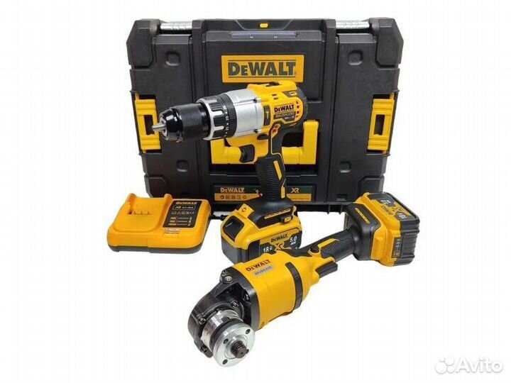 Набор из двух инструментов ушм+Шуруповерт dewalt