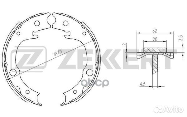 Колодки торм. бараб. задн. Toyota Avensis (T250