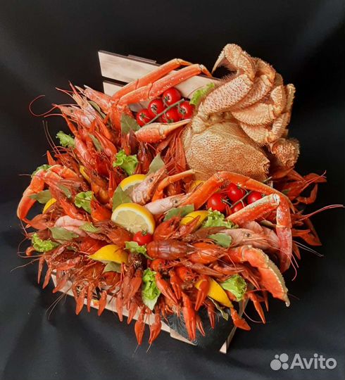 Мужской, мясной, раковый букет на подарок
