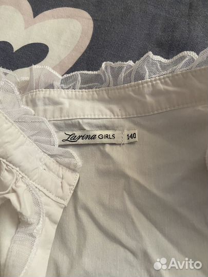 Блузка белая школьная 140