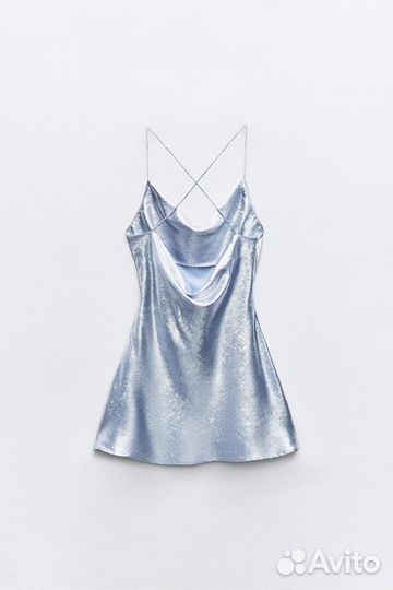 Мини- платье с блестящими деталями Zara