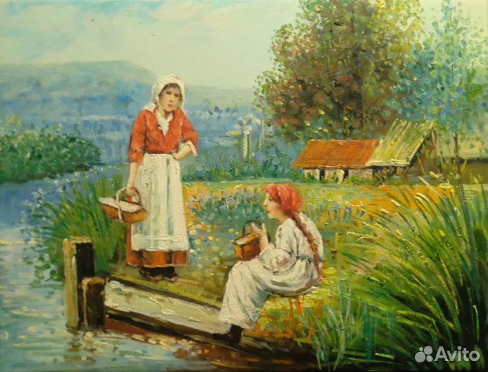 Картины пейзаж 30х40 см холст масло много разные