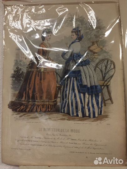 Модная картинка Цветная литография 1860-е