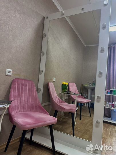Гримерное зеркало с лампочками бу