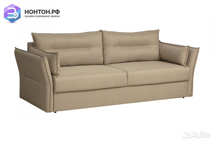 Диван еврокнижка Бруклин 3-х местный темно-бежевый