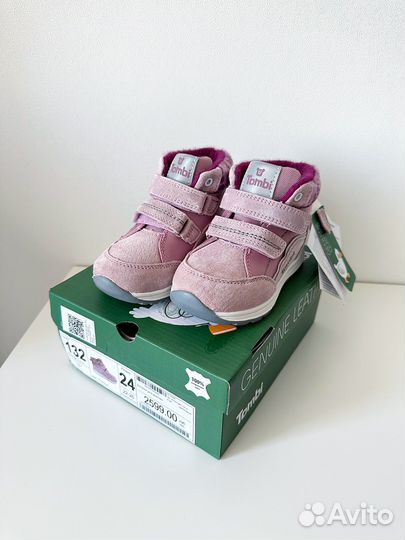 Новые кожаные ботинки для девочки Tombi 24 размер