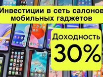 Инвестиции в сеть салонов мобильных гаджетов/ 30%