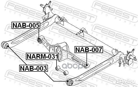 Сайлентблок задней балки NAB-003 Febest