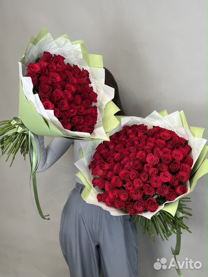 Розы букет 101шт, цветы с доставкой