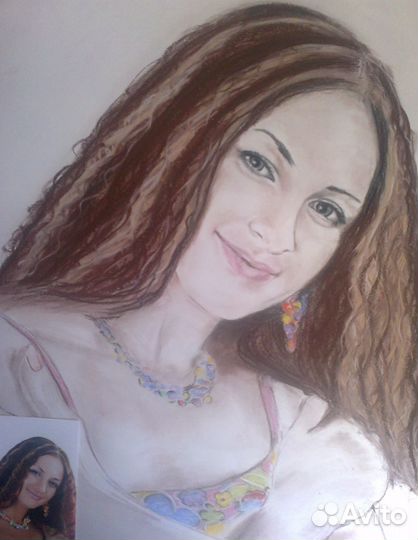 Портрет по фото, Художественные работы в интерьере