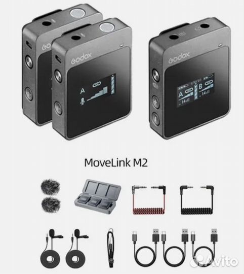 Питличный микрофон Godox MoveLink M1 M2