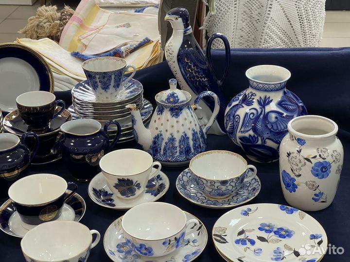 Предметы сервизов лфз, ифз. Кобальт