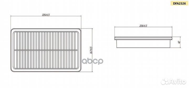 Фильтр воздушный DFA2326 double force