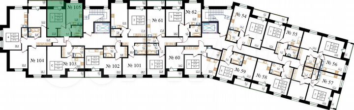 1-к. квартира, 39,2 м², 7/8 эт.