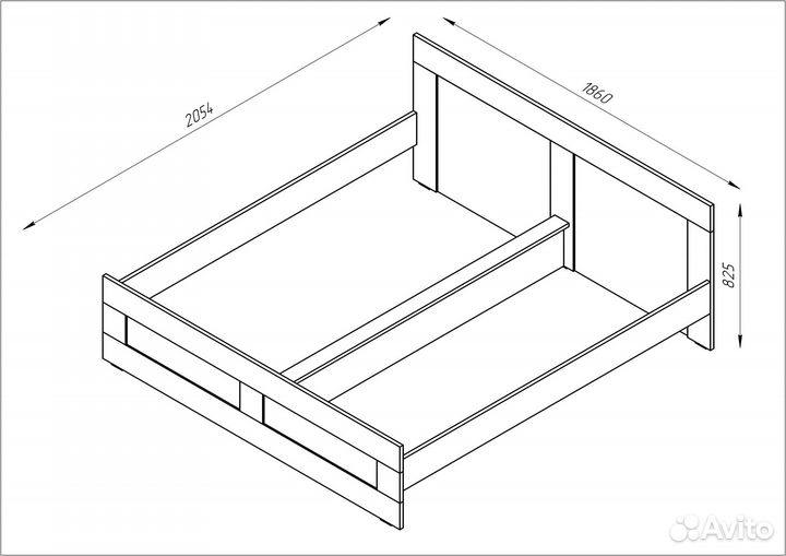 Кровать IKEA Сириус двойная 180х200