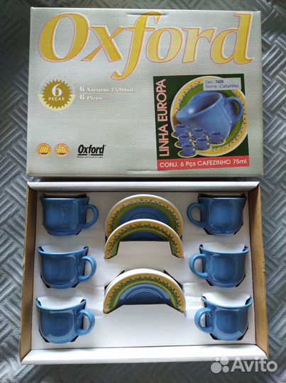 Набор кофейные чашки и блюдца новый