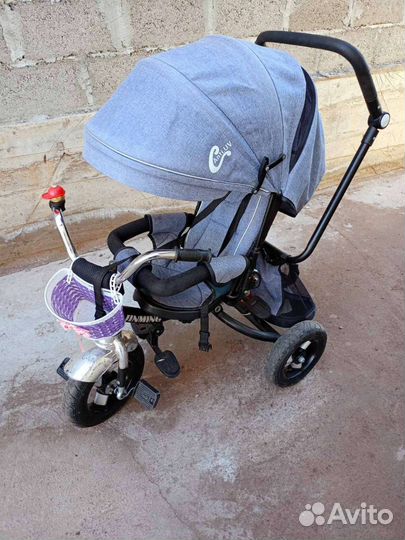 Велосипед коляска с ручкой