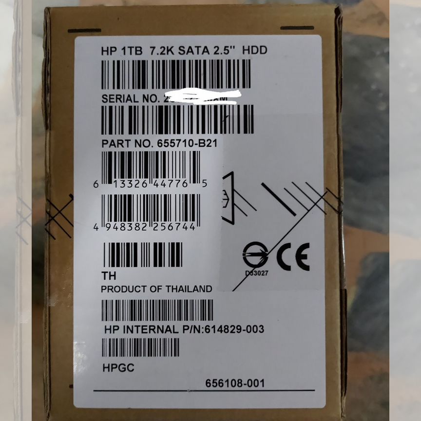 [655710-B21] Жесткий Диск Hp 1tb Sata 655710-B21/656108-001