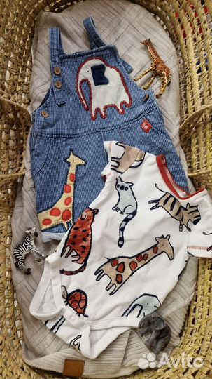 Боди, песочники, комбинезоны 3-6 мес