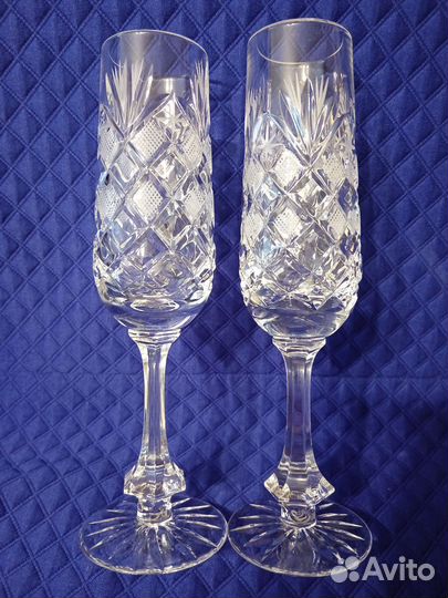 Хрусталь сахарницы свадебные бокалы салатница СССР