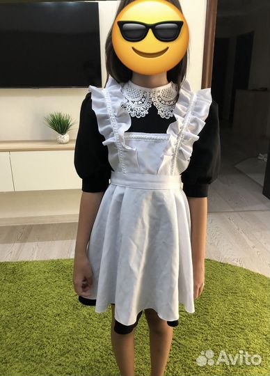 Школьное платье с фартуком