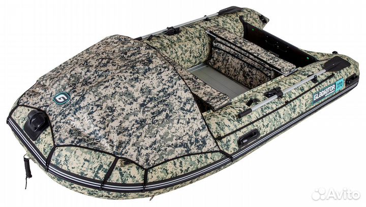 Лодка Gladiator C370AL camo в кредит