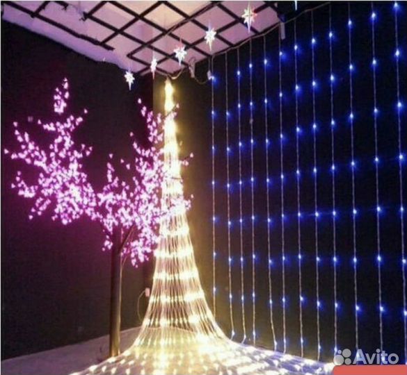 Гирлянда водопад