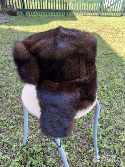 Норковая шапка мужская ушанка